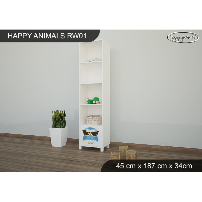 187cm H X 45cm W Cube Unit Kids Bookcase, White