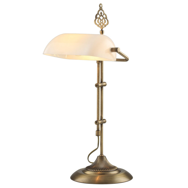 Eilish Metal Desk Lamp, White Vintage