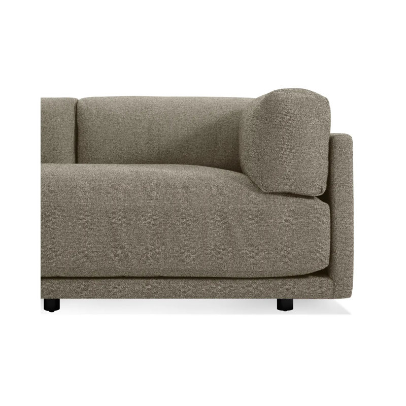 Sunday Sofa, Sanford Black Crossweave, 30" H x 82" W x 40" D