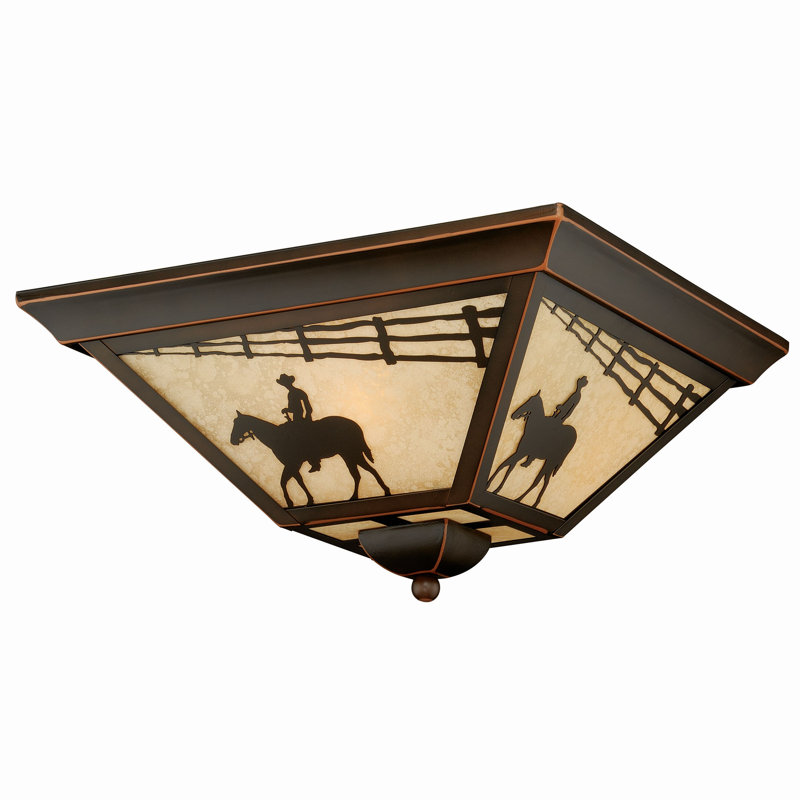 San Dimas Burnished Bronze 3 - Bulb Outdoor Flush Mount