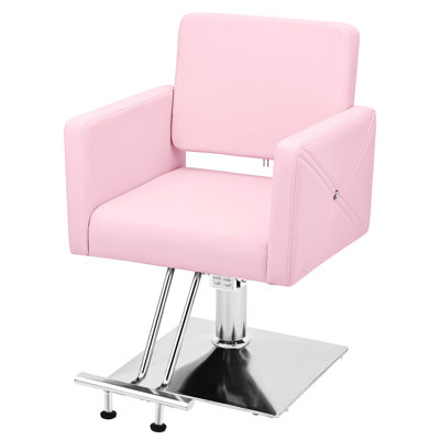 Fauteuil de salon pivotant à 360 degrés Inbox Zero, fauteuil de coiffeur à pompe hydraulique robuste, fauteuil de beauté à hauteur réglable pour coiffeur