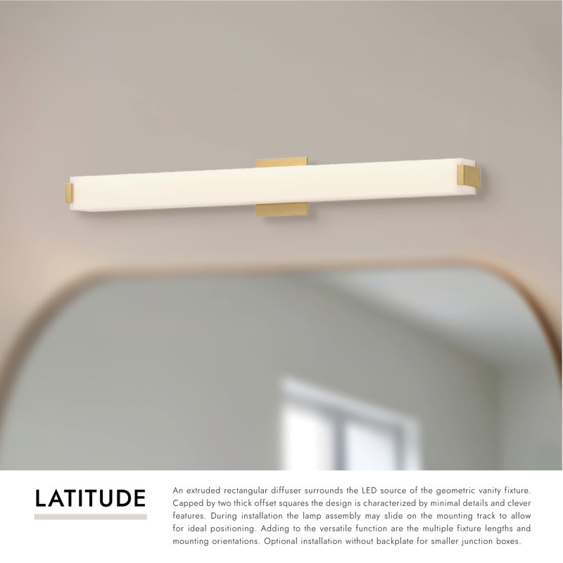 Latitude 1 - Light LED Bath Bar, Chrome