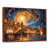 Toile avec cadre flottant brun n'est pas disponible