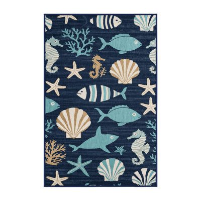  Tapis nautique lavable stylisé