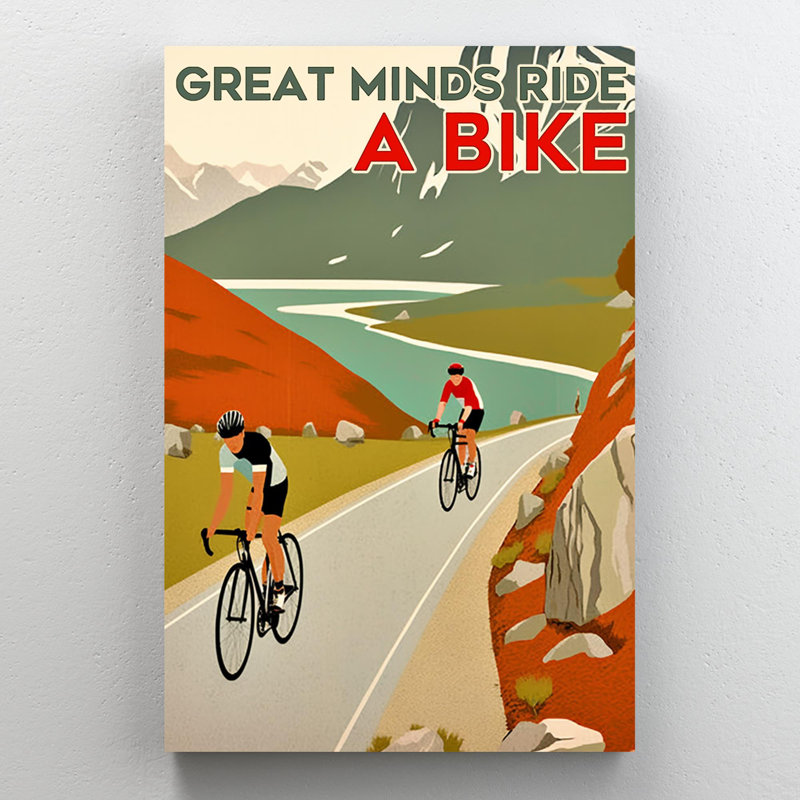 Great Minds Ride A Bike On Canvas, impression, H 14 po x l 11 po x P 1,25 po