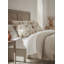 Warm Beige Blossom Field Linen Euro Pillow 26x26 with Down Alternative Insert