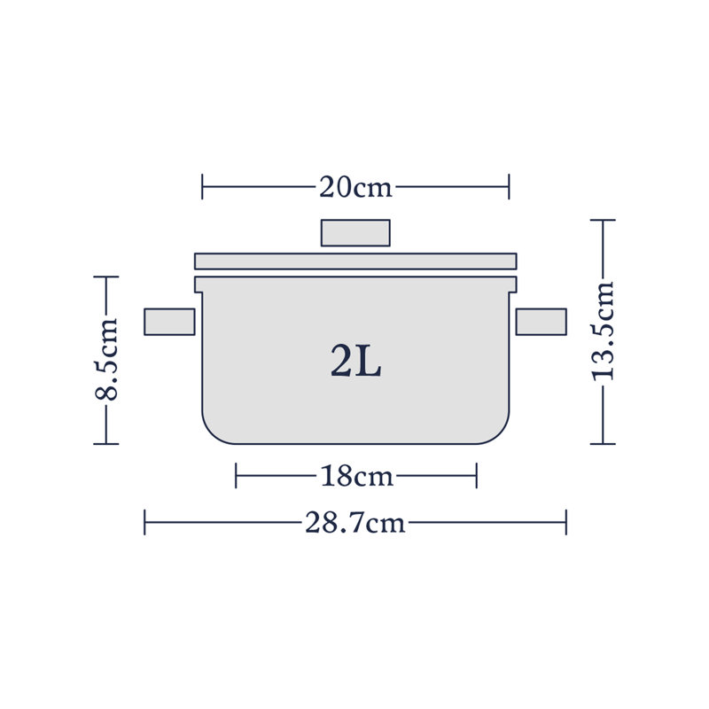 Stellar 1000 18/10 Stainless Steel Casserole Dish, 2 L
