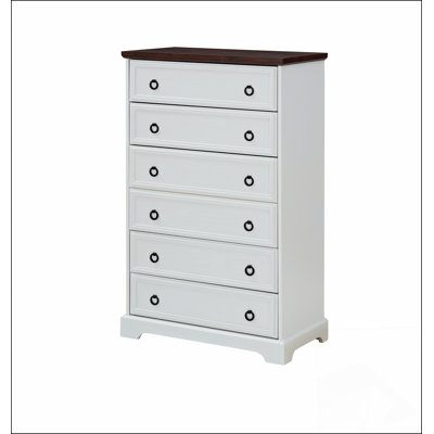 Commode moderne à 6 tiroirs, commode haute pour le rangement de la chambre à coucher et l'organisation du placard, durable et élégante