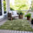 Machine Washable Indoor/Outdoor Xhevrie Aloe Rug-1975808393