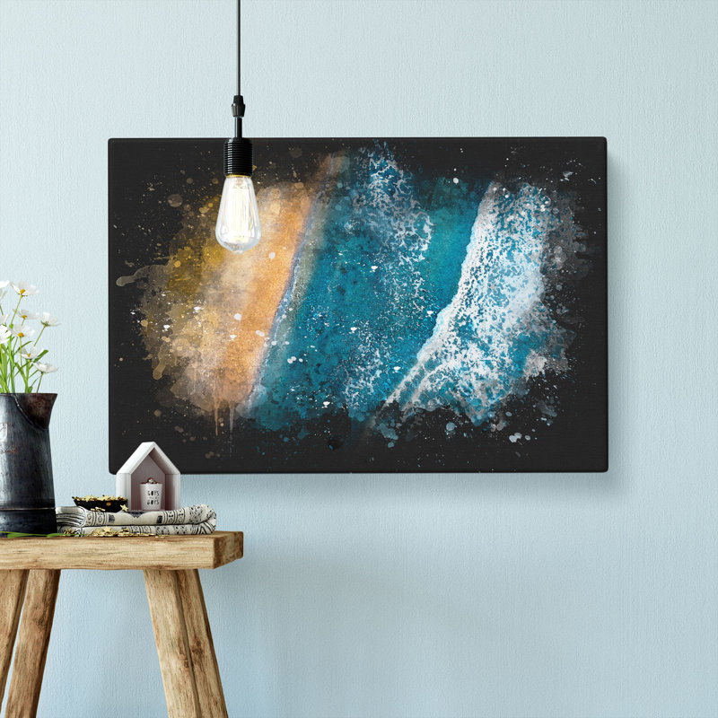 The Palm Coast In Florida - Wrapped Canvas Print, 35cm H x 50cm W x 3cm D