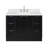 Haun 48'' Solid Wood Single Bathroom Vanity with 1.5'' Carrara Quartz Top in Black, Rectangular Sink-1283174763-1283174762-1283174757