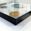 Key cabinet for wall, Opens to the left, 30x30x5, Black, Abstract circles in pastel colors, 