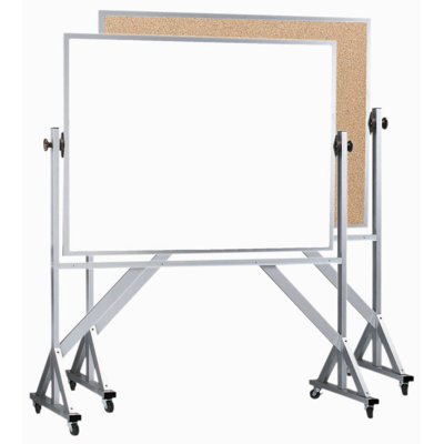 Tableau blanc sur pied réversible