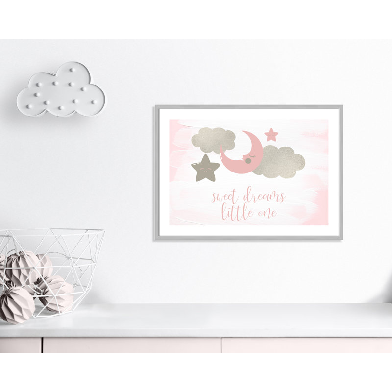 Little rêve little one, H 25,5 po x l 35,5 po x P 1,19 po, Encadré de boîte argent