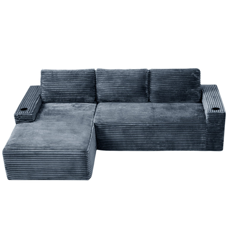 Canapé modulaire 104 po Cloud, Gris, Face à la gauche