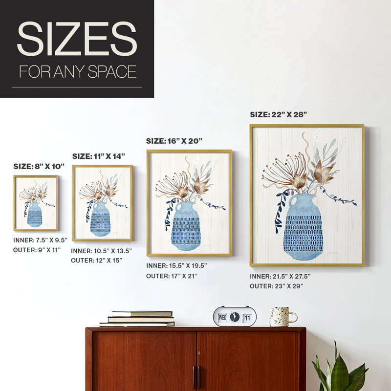 Boho Arrangement I - impression encadrée de qualité supérieure - prête à être accrochée - aucun clou requis - aucun clou requis