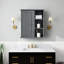 Armoire de salle de bain 23,6 po grise, système de rangement efficace et pratique