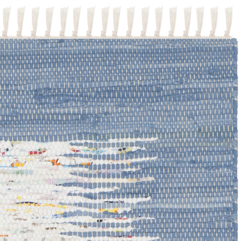 Aitken Hand Woven Cotton Abstract Rug, Rectangle 3' x 5'