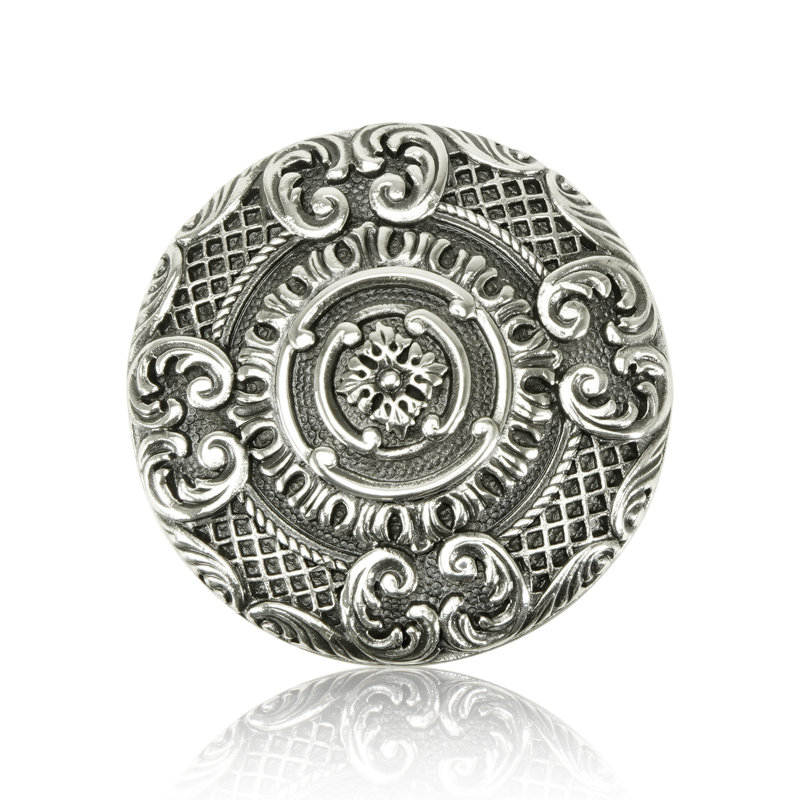 MONTEREY KNOB BURNISH SILVER FINISH