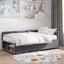 Lit plateforme simple tapissier en forme de L avec rangement et tiroirs-118111814