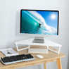 Latitude Run® 26 Inch Triangle Monitor Stand Riser, Desktop Corner ...