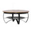 Table basse en bois de manguier et fer à la main fabriquée à la main