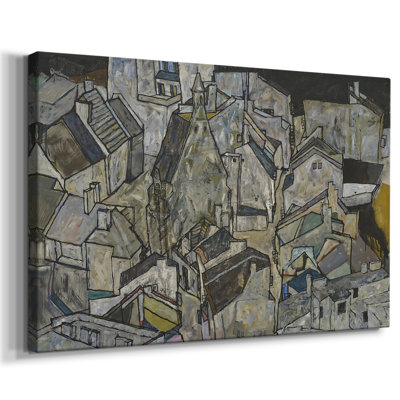 Egon Schiele, "Ville morte III" - Art mural sur toile tendue de qualité musée