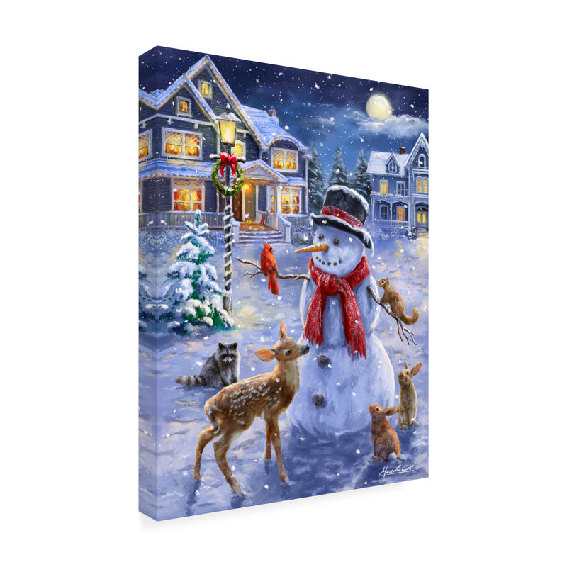 «Christmas Cuties» par ALI Corti - peinture sur toile sans cadre, H 19 po x l 14 po