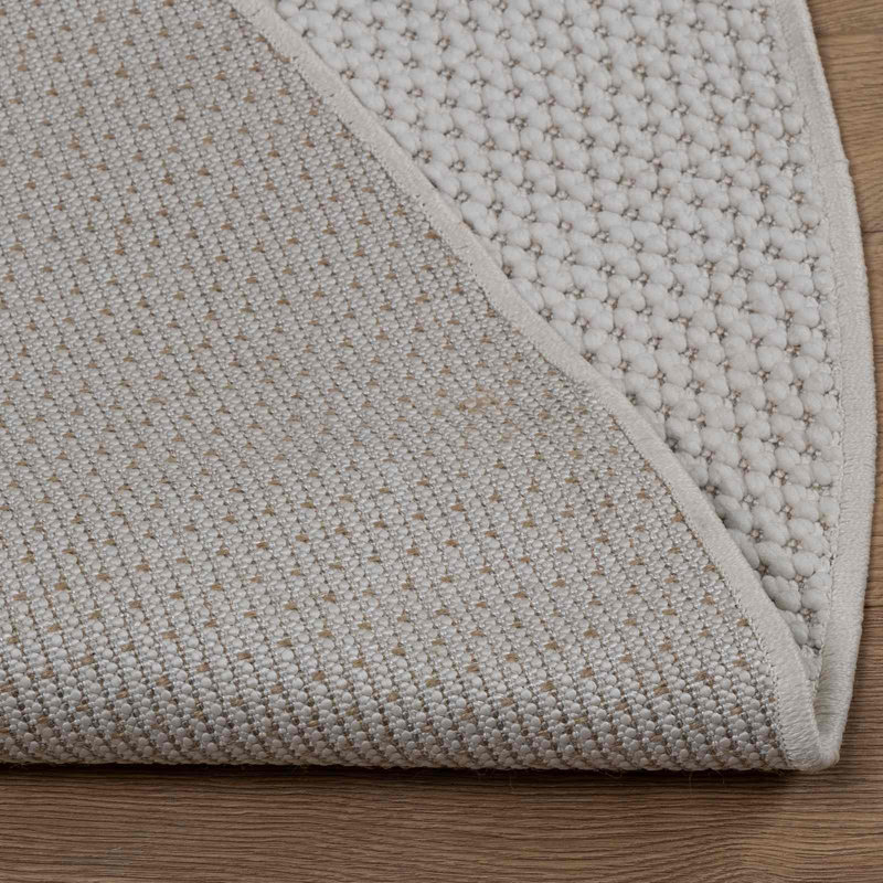 Modern Indoor Rug, Cream, Round 160 cm