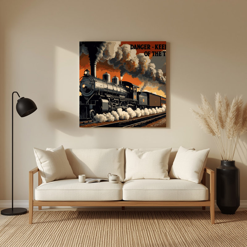 Transport, art rétro en métal brun, 12" H x 12" W x 0.05" D