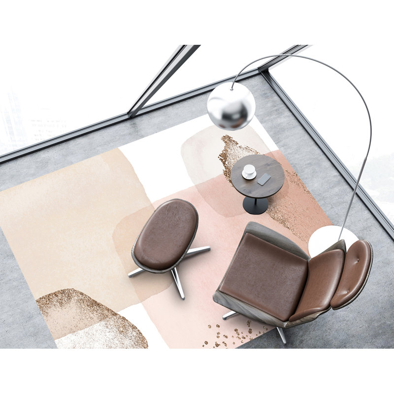 Rouba Vinyl Machine Printed Area Rug, Rectangle 133 x 200cm