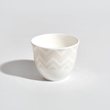 Missoni Arabic Cup Zig Zag White Luxury Box Set 6 Pcs. Diam. 3.3", H 2.3"
