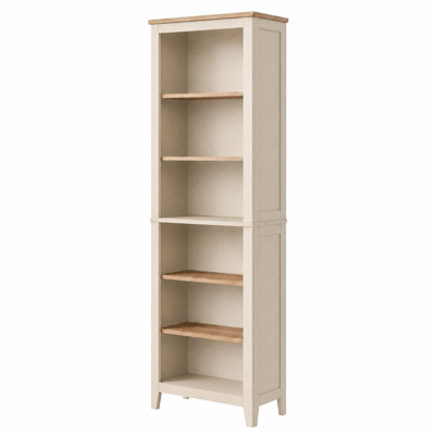 Bibliothèque de 70 po à 6 niveaux avec étagères ouvertes et rangement au sol pour le bureau du salon