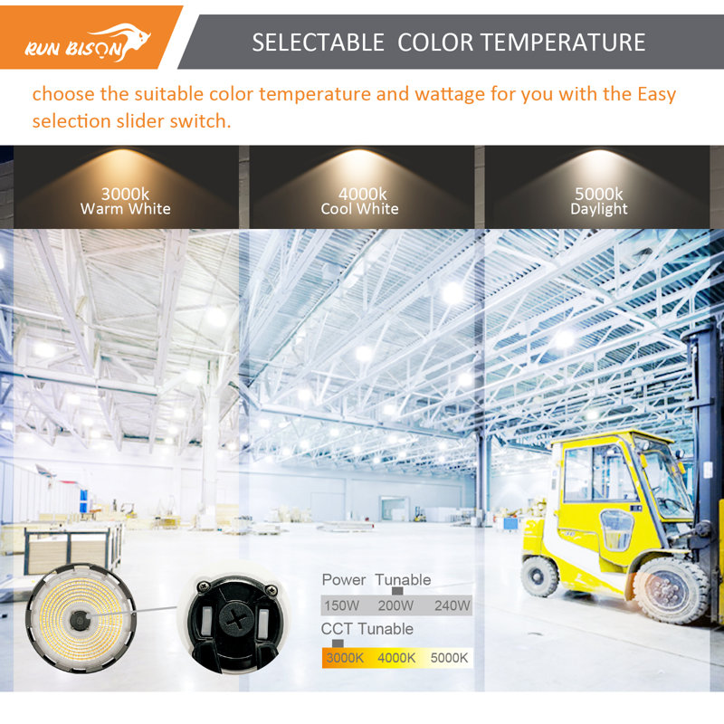Dimmable Aluminum UFO LED High Bay Ceiling Light