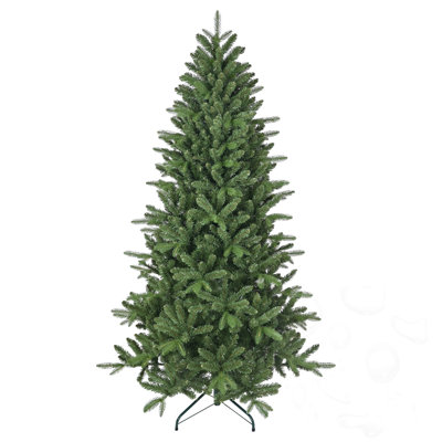 6ft Artificial Hinged Christmas Tree with PE+PVC Mixed Needles and Metal