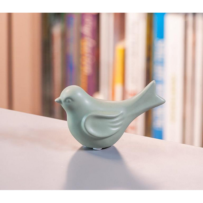 Set Of 6 Assorted Colors Small Bird Figurine