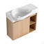 Meuble-lavabo mural de 26 po avec lavabo en céramique et porte à fermeture en douceur, emballage KD