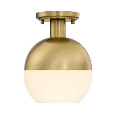 Plafonnier semi-encastré Mid-Century 1 lumière Schoch