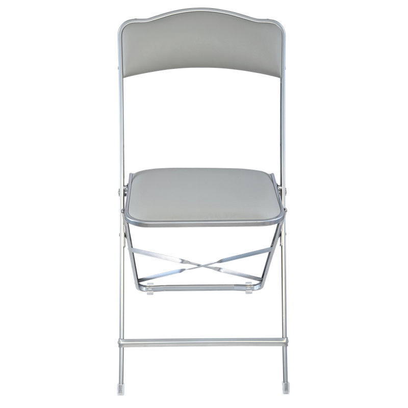 Chaise pliante de style Fritz, Gris argenté