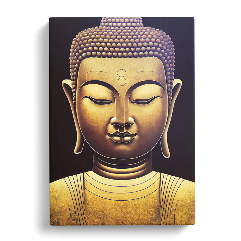 Golden Buddha No.3 - Wrapped Canvas, 76cm H x 50cm W x 3cm D