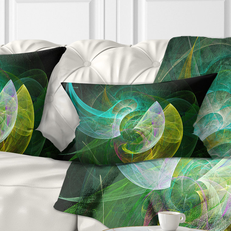 Coussin lombaire à texture psychédélique et mystique abstraite 