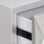 Armoire console argent métallique et champagne