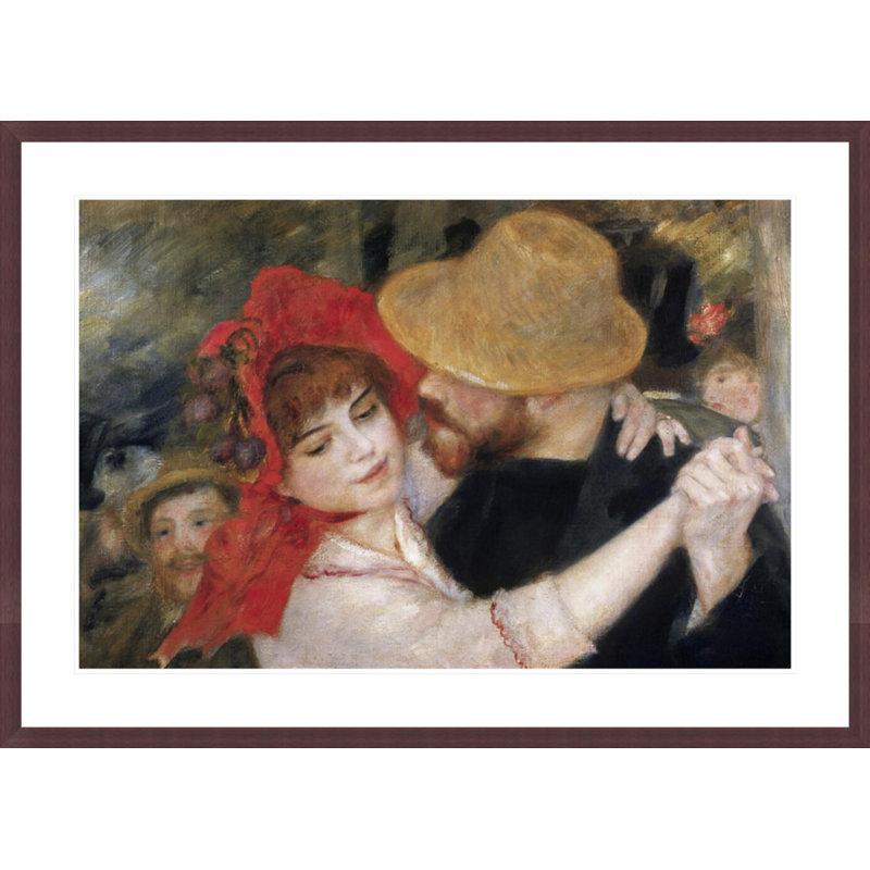 Détail du couple dansant du Bal a Bougival par Pierre-Auguste Renoir, impression giclée encadrée, H 29,92 po x l 41,5 po