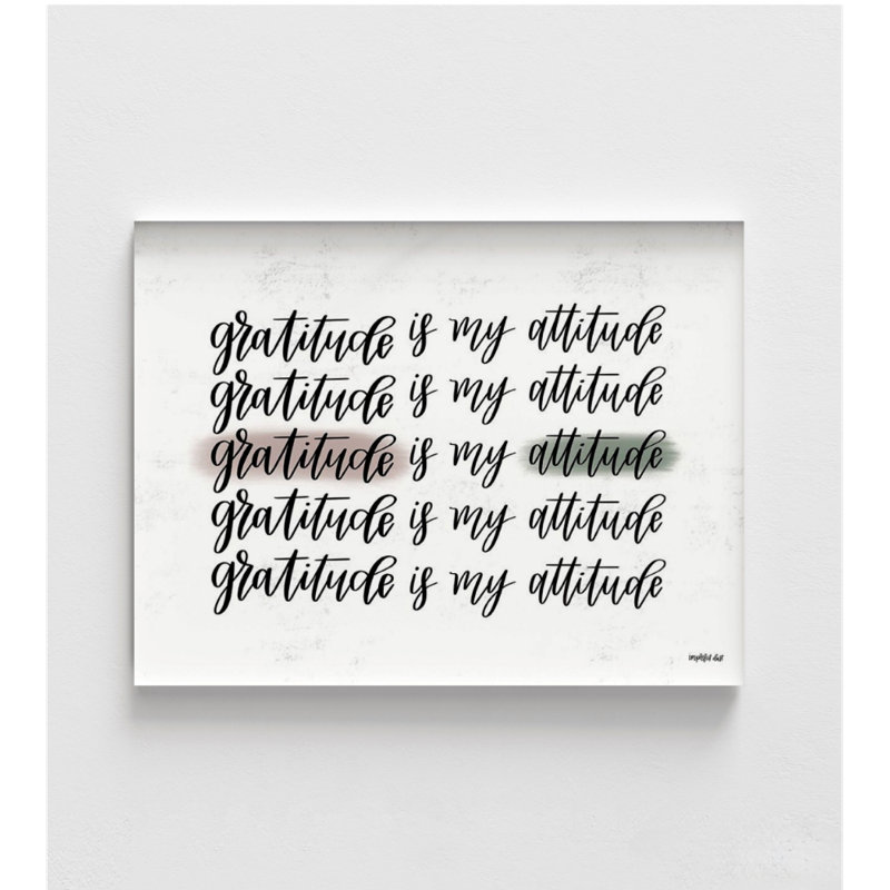 «Gratitude Is My Attitude», impression d'affiche typographie Gratitude, art mural typographie, impression de conception de typographie de gratitude très grande