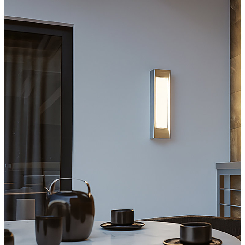 Walner - 20'' LED Wall Sconce - Textured Gray, 37 W, Textured Gray