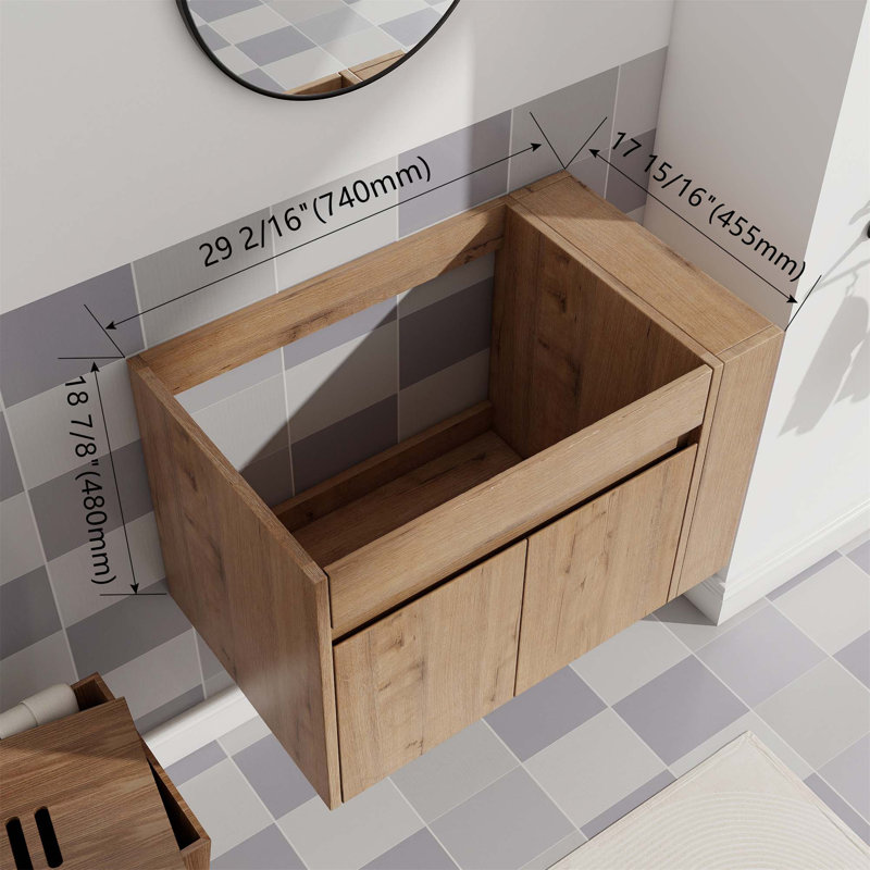 Bathroom Vanity With Open Shelf
