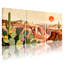 «Landscape & Nature Desert Landscape Cactus Sunset Reflection», ensemble de 3 reproductions d'art sur toile-1478153145