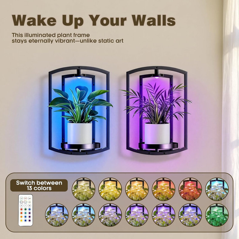 Support mural pour plantes d'intérieur