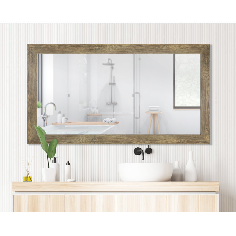 Engineered Wood Flat Mirror, 33" x 74"