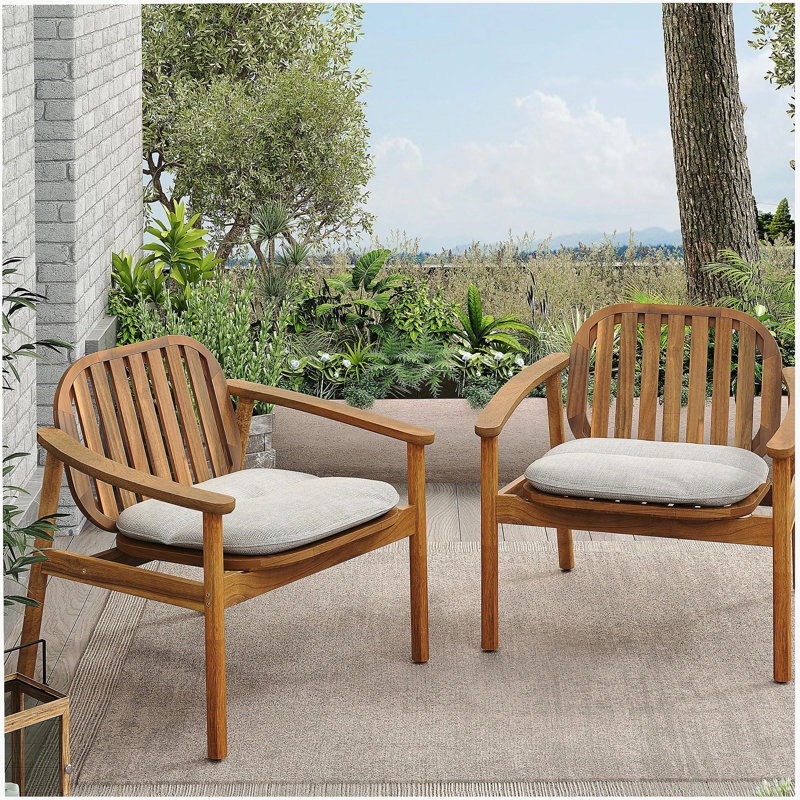 Fauteuil club avec coussin Meja, ensemble de 2